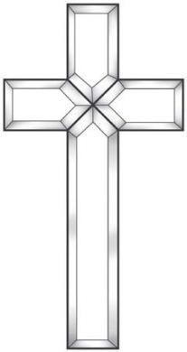 CROSS (SMALL) BEVEL CLUSTER #EC151 by EXQUISITE BEVEL CLUSTERS