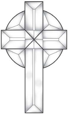 CELTIC CROSS (SMALL) BEVEL CLUSTER #EC153 by EXQUISITE BEVEL CLUSTERS