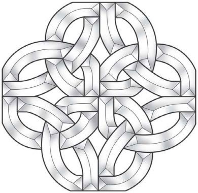 CELTIC KNOT BEVEL CLUSTER - #EC824 by EXQUISITE BEVEL CLUSTERS