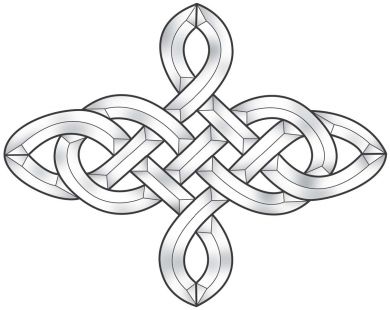 FOUR POINT CELTIC KNOT BEVEL CLUSTER - #EC826 by EXQUISITE BEVEL CLUSTERS