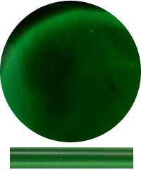 DARK EMERALD GREEN RODS #030 by EFFETRE GLASS