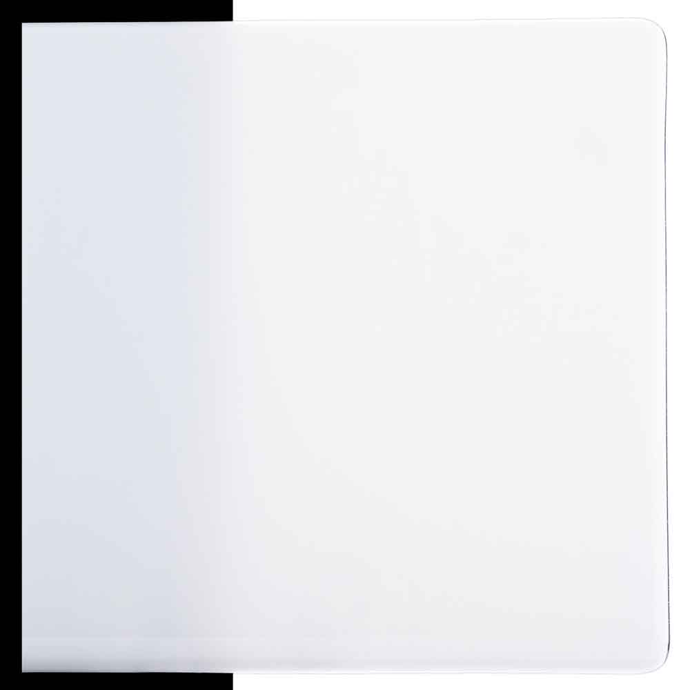 OPAQUE WHITE OPALESCENT, DOUBLE-ROLLED, 3 MM, FUSIBLE by BULLSEYE GLASS