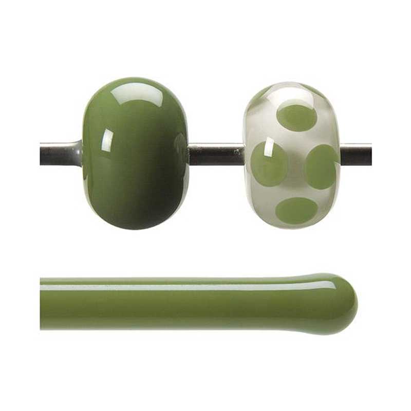 OLIVE GREEN OPALESCENT RODS #0212 by BULLSEYE GLASS