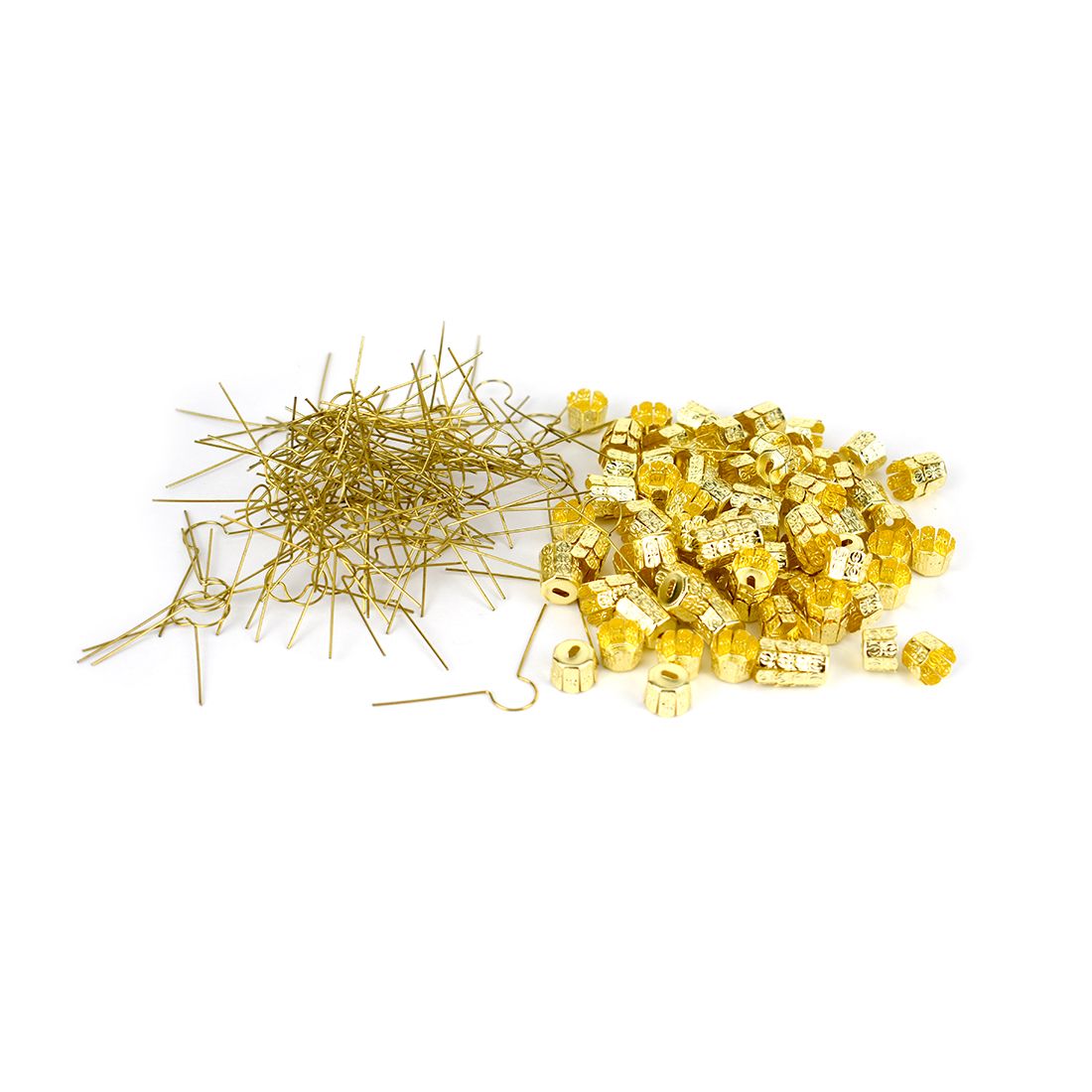 GLASKOLBEN CAP/LOOP SET - BOX OF 100 - 10mm GOLD