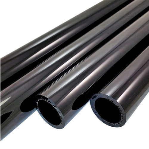 BLACK OPAQUE BORO TUBE -  25.4mm x 4mm - IMPORTED