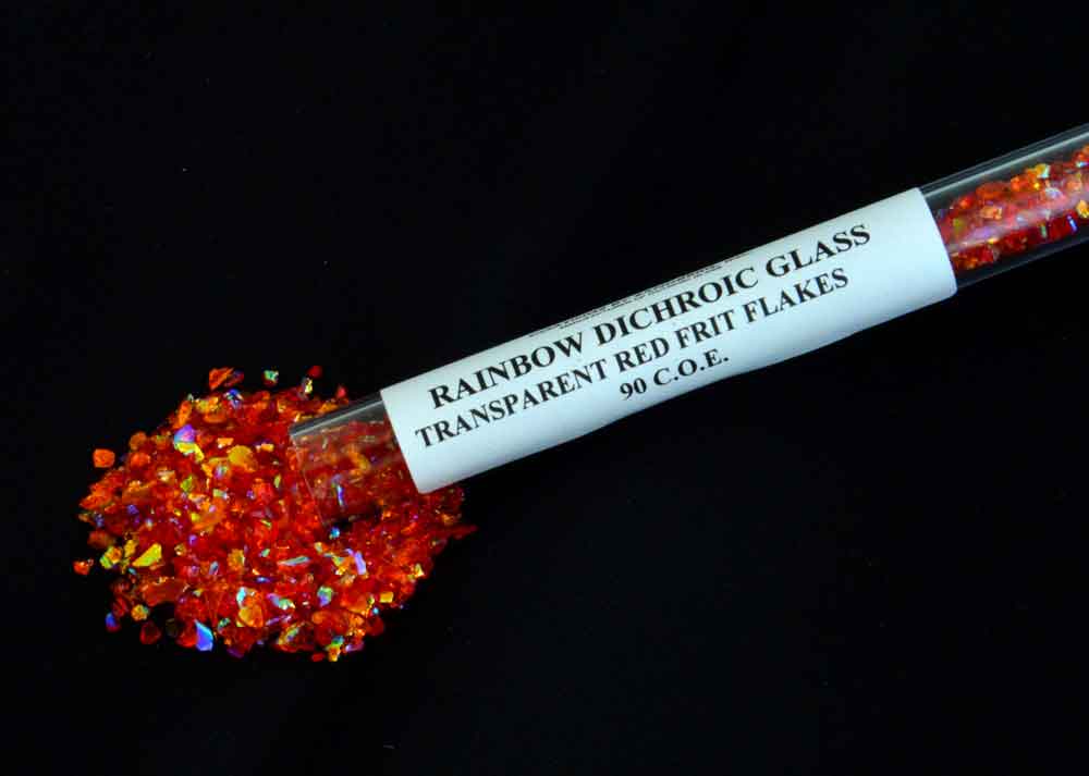 RED DICHROIC FRIT FLAKES - 96 COE - by CBS