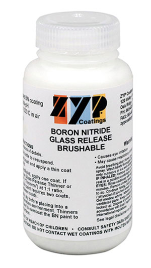 ZYP (AKA MR-97) BORON NITRIDE MOLD RELEASE FOR GLASS CASTING AND SLUMPING (8 oz. BRUSHABLE)