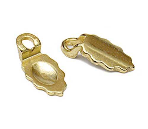 LEAF EARRING BAILS - SMALL - GOLD PLATED