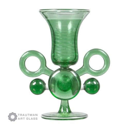 GREEN STARDUST RODS #043 by TAG GLASS