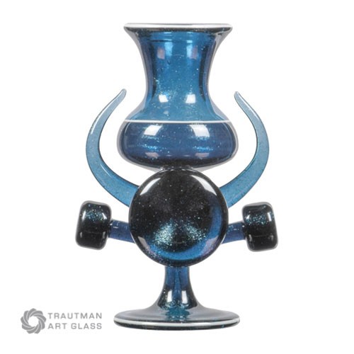 HEAVY BLUE STARDUST RODS #032 by TAG GLASS
