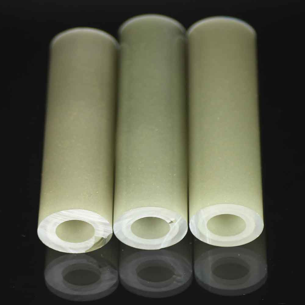 LIGHT GREEN with GOLD LUSTER GLOW TUBING by BOROGLOW GLASS - .57 lb.