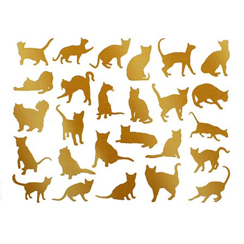 CATS - GOLD FUSIBLE DECALS