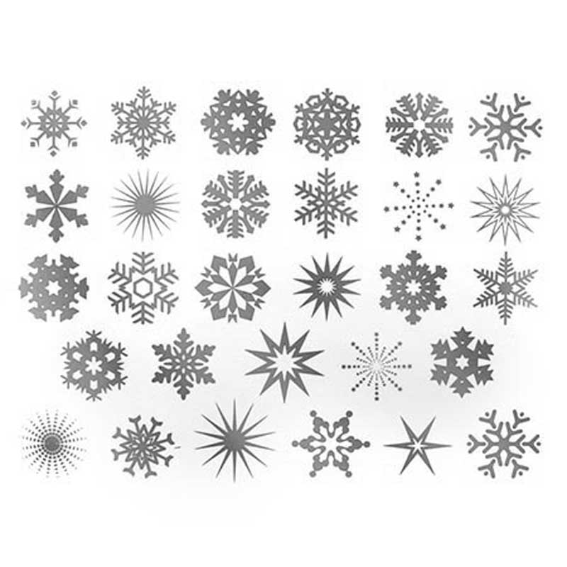 SNOWFLAKES - PLATINIM FUSIBLE DECALS