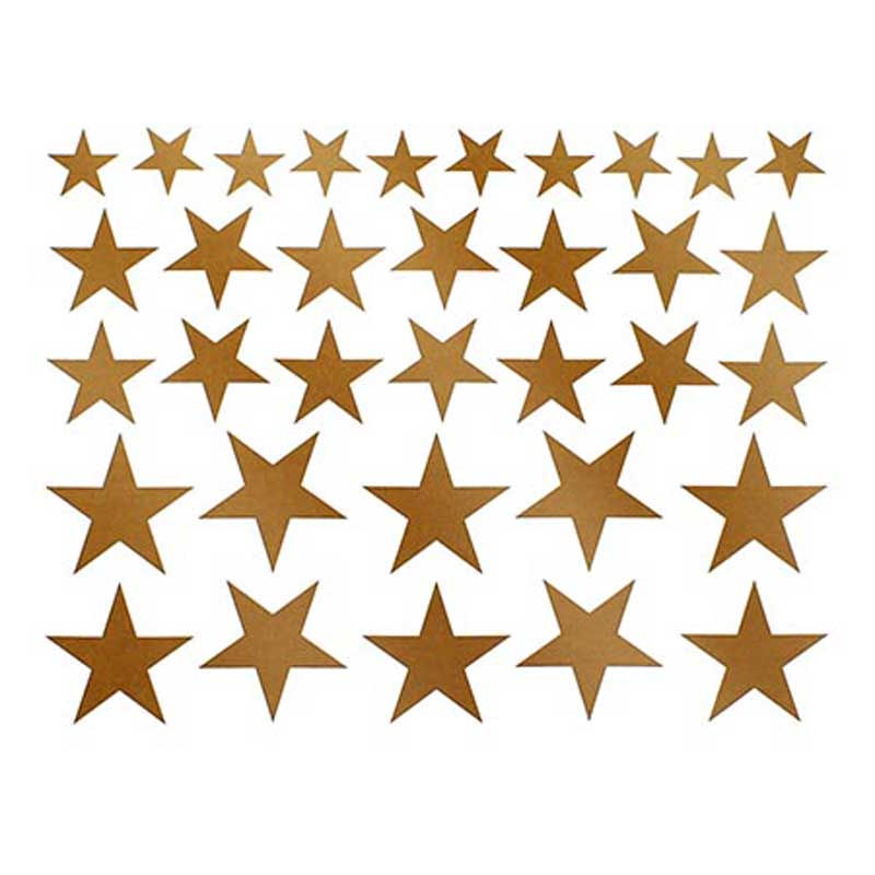 STARS - GOLD FUSIBLE DECALS