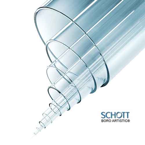 10 x 2.2mm CLEAR TUBING by SCHOTT ARTISTIC BORO - by THE PIECE CUT