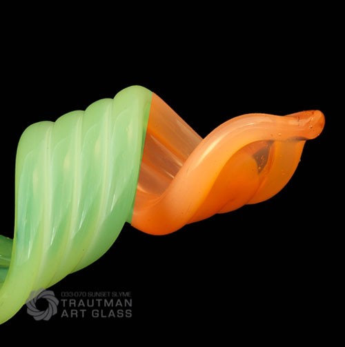 SUNSET SLYME RODS #070 by TAG GLASS