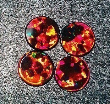 BLACK ROUND COIN 8mm OPALS by GILSON OPALS