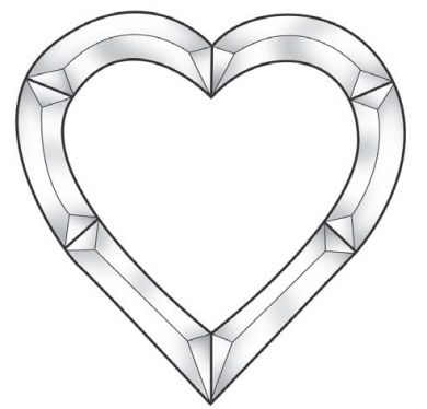 HEART BEVEL CLUSTER #EC252 by EXQUISITE BEVEL CLUSTERS
