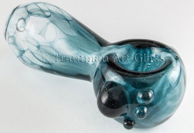 HEAVY BLUE STARDUST RODS #032 by TAG GLASS
