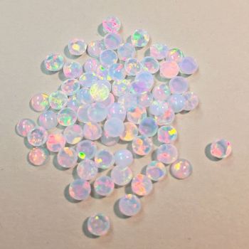 WHITE ROUND 3mm OPALS by GILSON OPALS