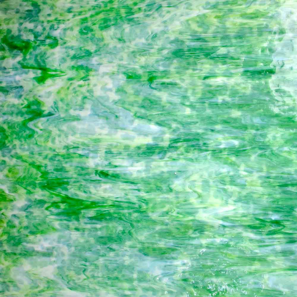 LIME GREEN/WHITE MOTTLE OPAL #AG117 by ARTISAN GLASS