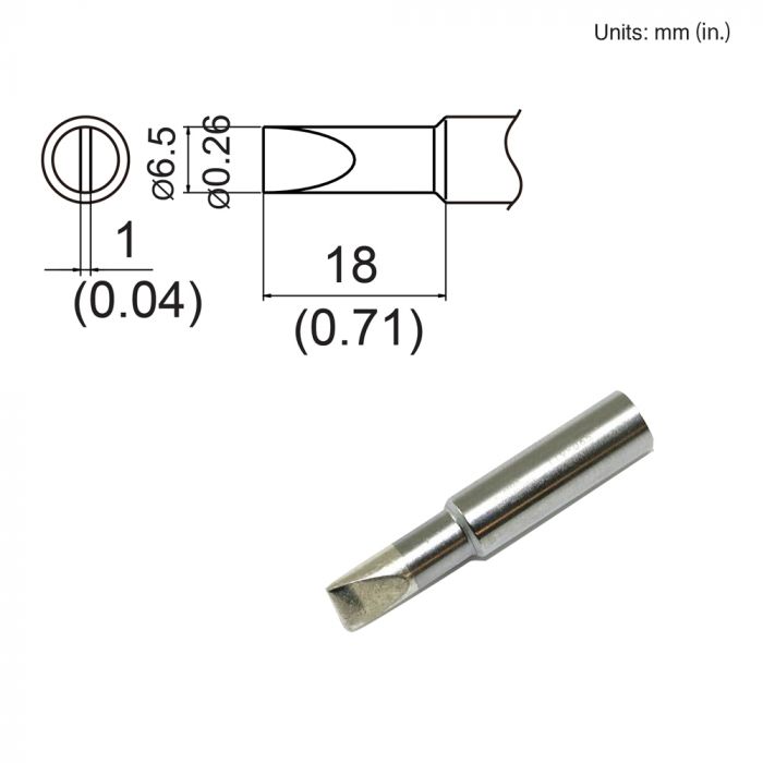 HAKKO 6.5MM (1/4") REPLACEMENT TIP FOR FX-601 IRON