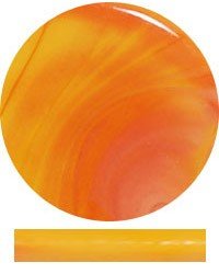 YELLOW APRICOT RODS #419 by EFFETRE GLASS