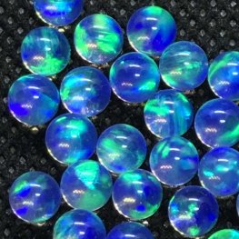 BLUE SPHERE 3mm OPALS by DOPALS OPALS