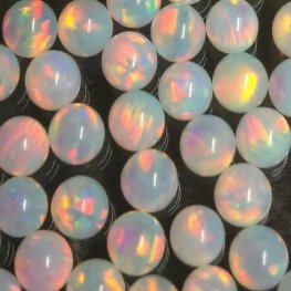 WHITE SPHERE 3mm OPALS by DOPALS OPALS