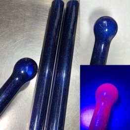 LIGHT BRIGHT/EXP BLUE SPARKLE TUBING by GREASY GLASS