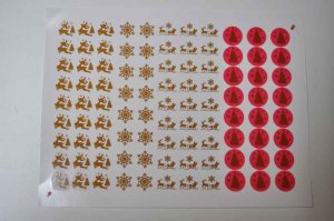 BORO DECALS - CHRISTMAS REINDEERS - GOLD THEME