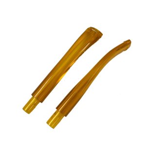 AMBER MOUTHPIECE - LARGE CURVED