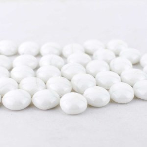 WHITE OPAL PEBBLES by OCEANSIDE COMPATIBLE & SYS 96 GLASS