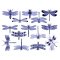 DRAGONFLIES - BLUE FUSIBLE DECALS