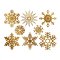 SNOWFLAKES - LARGE GOLD FUSIBLE DECALS