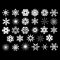 SNOWFLAKES - WHITE FUSIBLE DECALS